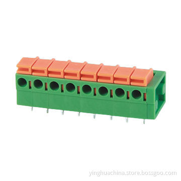Terminal Block, Pitch 5.08/7.62mm/PCB 22-14AWG/Poles 1P-xxP/250V/10A/Brass-/Ni-plated 0915